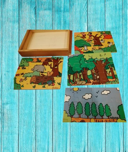 LOT DE 4 PUZZLE EN BOIS