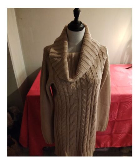 Robe-pull femme abricot T40 café-théâtre