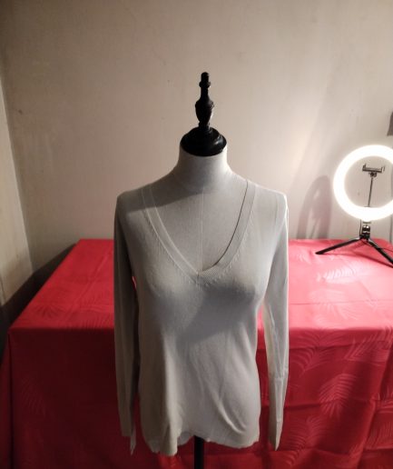 Pull femme blanc TM ZARA