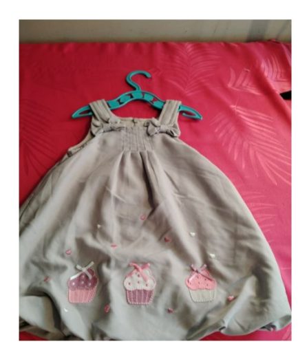 Robe grise fille 6mois pas de marque