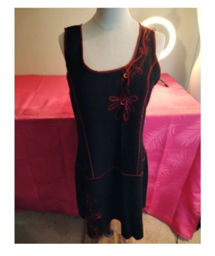 Robe femme noire rouge T42 Armand thierry