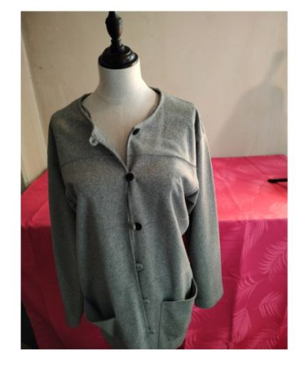 Gilet long femme gris T42 pas de marque