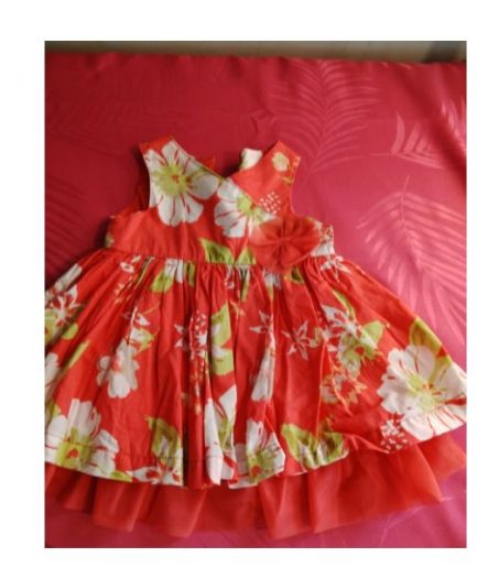Robe orange fille 3mois pas de marque
