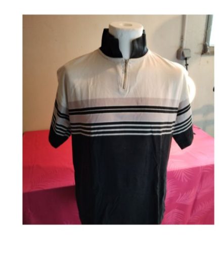 Tee-shirt noir-gris-blanc homme TM upline