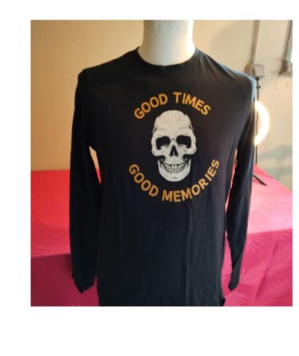 Tee-shirt noir tete de mort homme TM kiabi