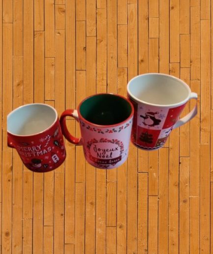 Lot de 3 mazagrans Noel